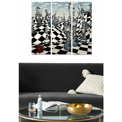 Wallity MDF147982502 multicolor decorative mdf painting (3 pieces) Cene