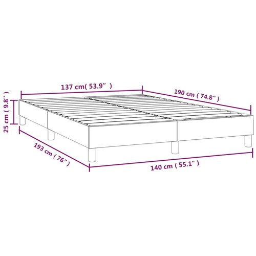  Okvir za krevet s oprugom crni 140x190 cm od umjetne kože Slike