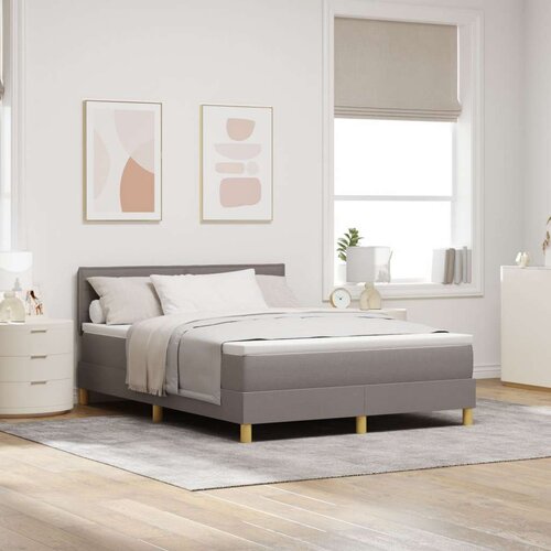 Sprejemna postelja z vzmetnico Taupe 160x200 cm Tkanina, (22083799) Cene