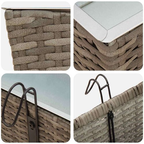  Ograda Metal - Siva 80 cm Slike
