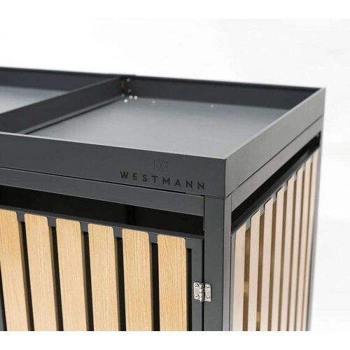  Westman - Spremi&amp;scaron;te za 2 kante za smeće s krovom za biljke Planta | 2x240L | 84x134x124 cm - BRANDED IN GERMANY Slike