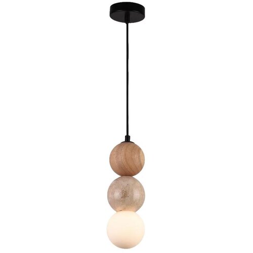  MAXLIGHT P0664 - Luster na sajli ALICE 1xG9/7W/230V prečnik 10 cm crna/bež Slike