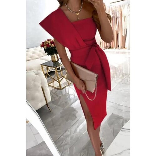 Fenzy Elegantna Midi Haljina Triona, Crvena Cijene