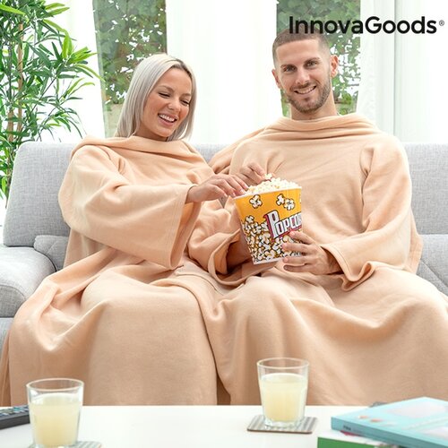 InnovaGoods Odeja z dvojnim rokavom in sredinskim žepom Doublanket Wellness Relax Cene