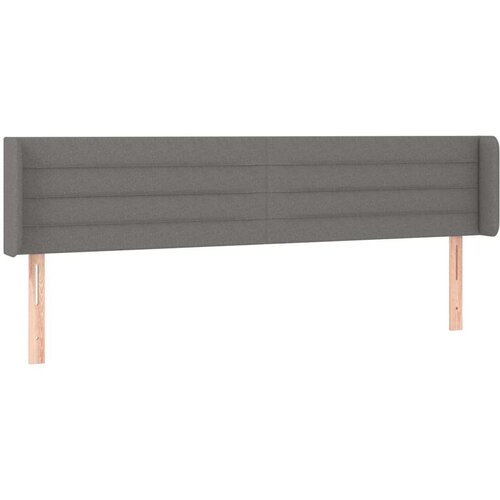  Uzglavlje tamnosivo 183x16x78/88 cm od tkanine Slike