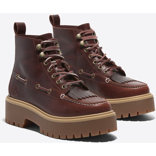 Timberland Gležnarji z vezalkami burgund Slike