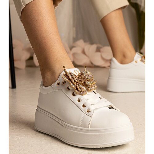 Gemre White sneakers adorned with a butterfly and rhinestones Kariba Cene