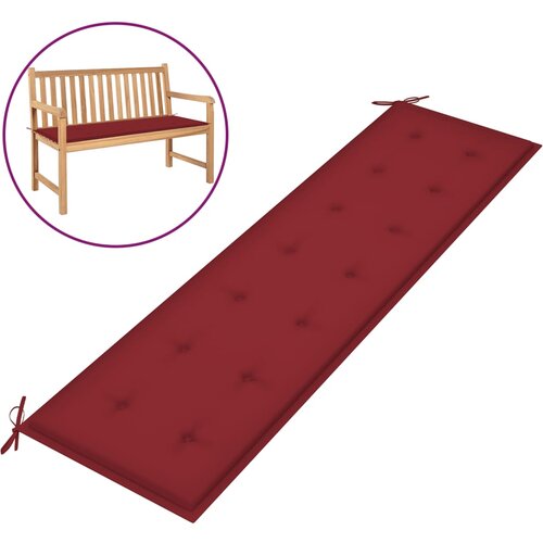 VidaXL Blazina za vrtno klop vinsko rdeča 180x50x3 cm blago Slike