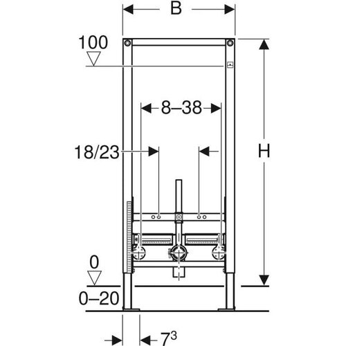 Geberit suhomontažni element za bide Duofix 112 cm (111.516.00.1) Slike