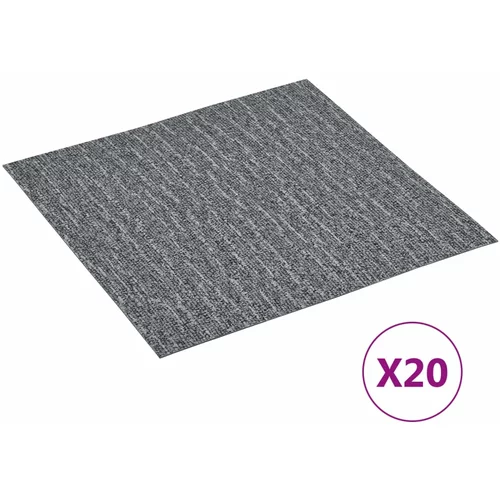 vidaXL Samolepilne talne plošče 20 kosov PVC 1,86 m² sive