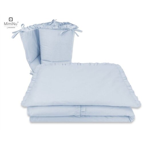 MimiNu Premium posteljina za dječji krevetić 3-dijelni set Royal Baby Blue Cijene