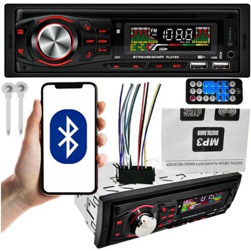Dexxer 12V 1DIN avtoradio MP3 2x USB SD MMC Bluetooth 4x60W Slike