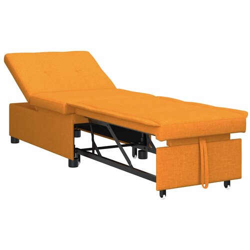  Krevet-sofa na razvlačenje Tamno žuta 194 x 50 x 82 cm tkanina Slike