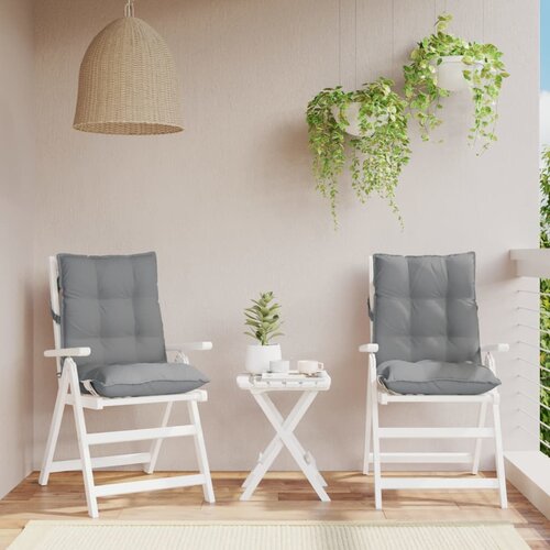 The Living Store Blazina za stol 2 kosa siva oxford tkanina - Blazina Za Stol Z Nizkim Naslonjalom, (21487198) Slike