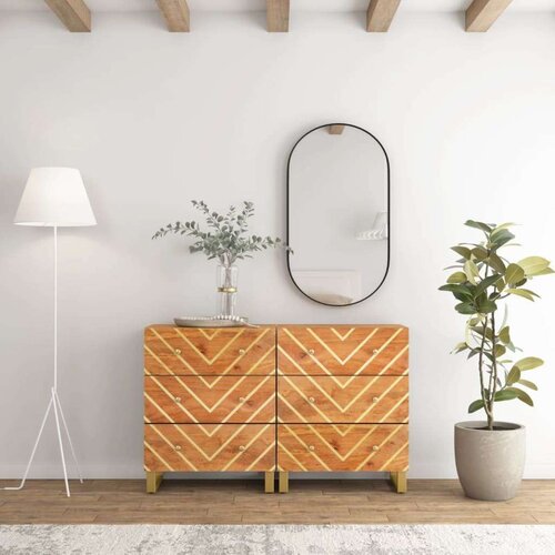  Bočni ormarići 2 kom smeđe-crni 60x33 5x75cm masivno drvo manga Cijene