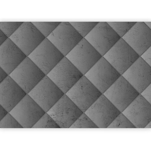  Foto tapeta - Grey symmetry - geometric pattern in concrete pattern with light joints 400x280 Standard Slike