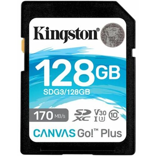 Kingston U3 V30 SDXC 128GB Canvas Go Plus 170R C10 UHS I SDG3 128GB Cene