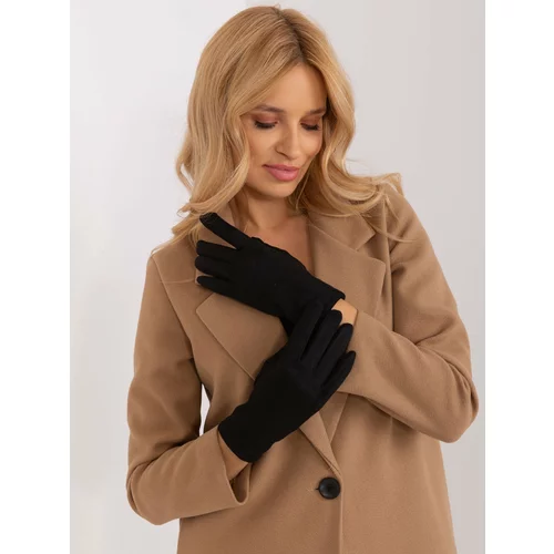 Fashion Hunters Black Smooth Winter Gloves