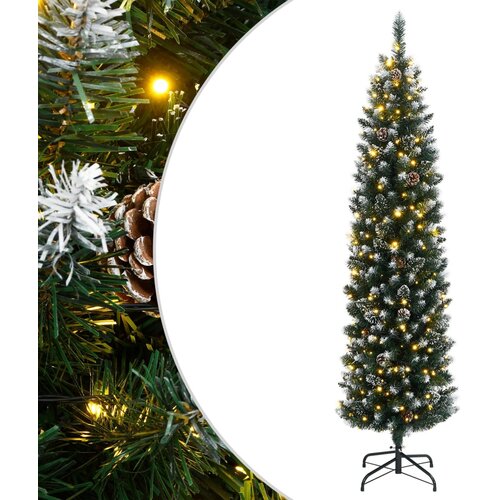 vidaXL Umjetno tanko božićno drvce s 300 LED žarulja 180 cm Cijene