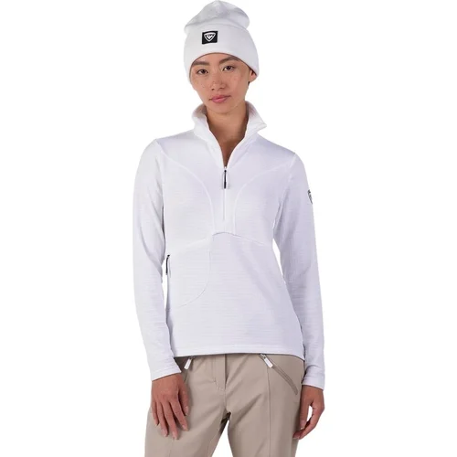 Rossignol Blackside Womens Half Zip Fleece Top White L Hoodie