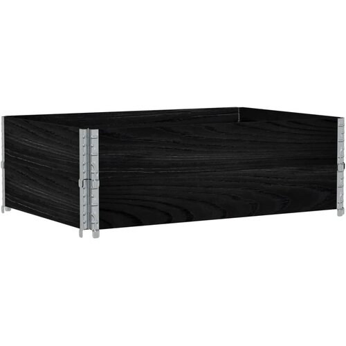 Maison Chic Vrtno korito - Greda - Cvetlični Lonec črno 120x80 cm trdna borovina, (21790090) Cene