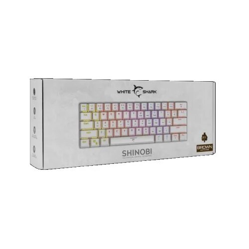 White Shark TASTATURA GK-2022 SHINOBI Bijela Mehanicka HR-BROWN SW Cijene