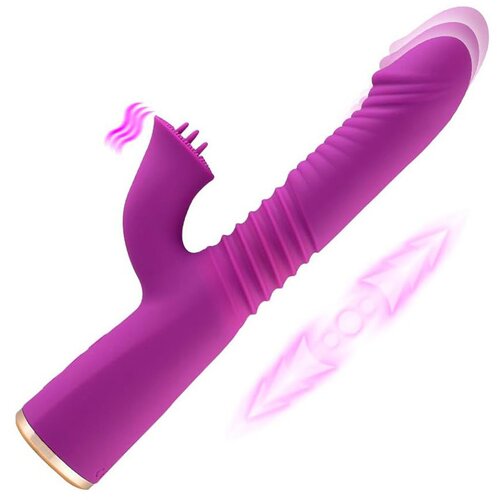 HiSmith HSG007 Conner Telescopic Dual Stimulation Vibrator Purple Slike
