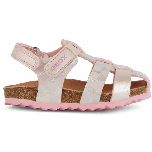 Geox Otroški sandali SANDAL CHALKI roza barva
