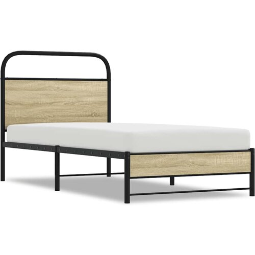 Maison Chic Posteljni okvir - Enojna postelja - Postelja za odrasle brez vzmetnice 80x200 cm sonoma hrast inž. les-J6604, (21768889) Slike