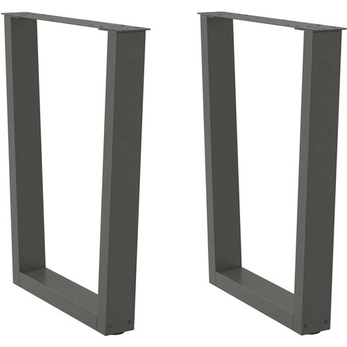 VidaXL Noge blagovaonskog stola V-oblika 2 kom antracit 60x(72-73,3)cm Slike