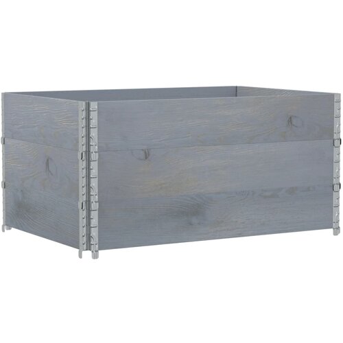 Maison Chic Vrtno korito - Greda - Cvetlični Lonec sivo 120x80 cm trdna borovina, (21789432) Slike