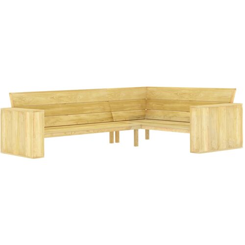 The Living Store Kutna vrtna klupa 239 cm od impregnirane borovine Slike
