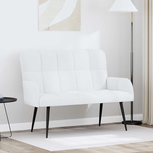 SOFA za dvije osobe Bijela 115 x 61 x 87 cm Tkanina Cijene