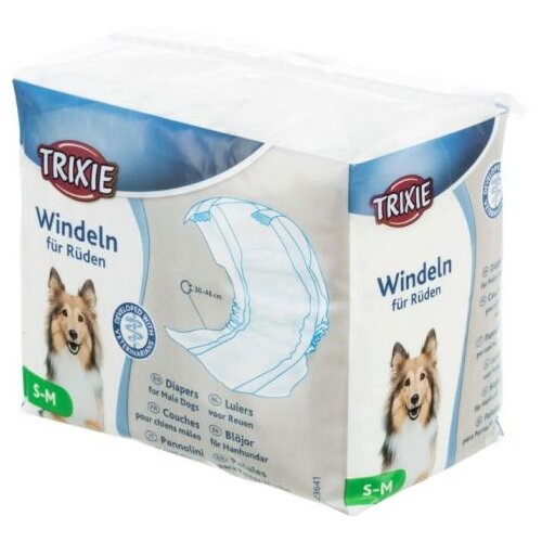 Trixie Pelene za mužjake Diapers Male, 30-46cm, S-M, 12 komada Slike