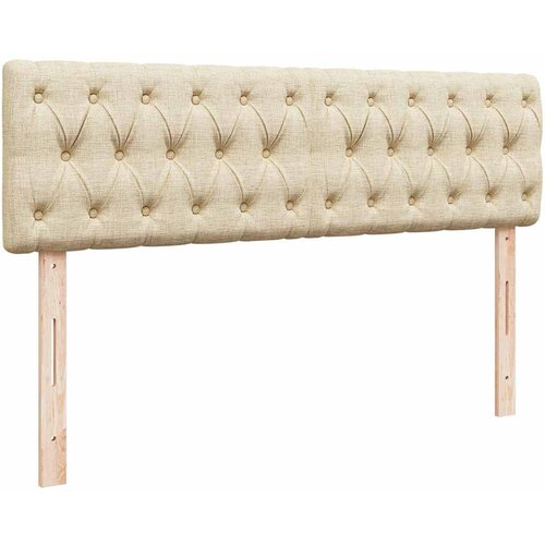  Otomanski okvir kreveta s madracima krem 160x200cm od tkanine Slike
