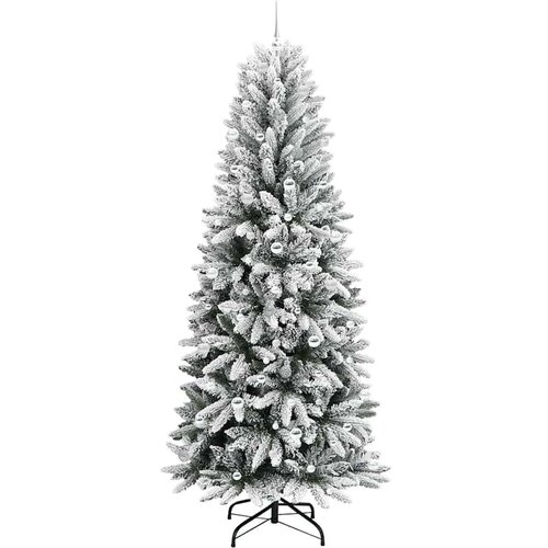 VidaXL Umjetno božićno drvce s stalakom Bijelo 93 x 93 x 240 cm Slike