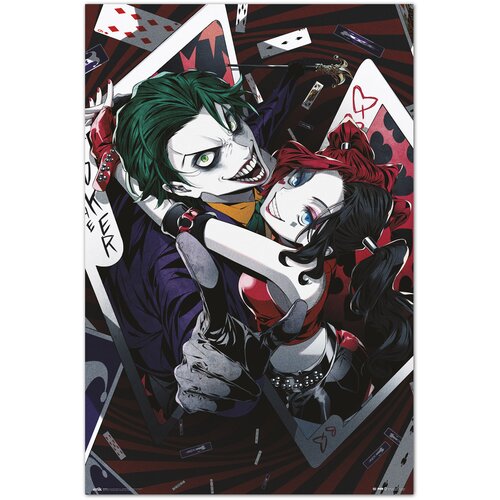 DC Comics PLAKAT HARLEY QUINN Y JOKER ANIME, (20837283) Slike