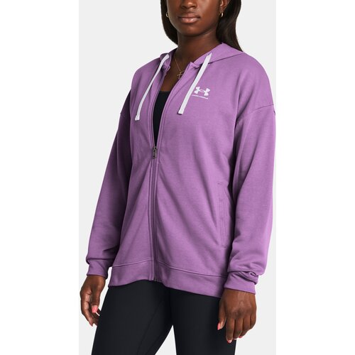 Under Armour Sweatshirt UA Rival Terry OS FZ Hooded-PPL - Women Slike
