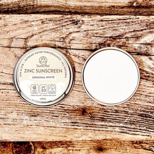 Suntribe Naturkosmetik krema za sončenja s cinkom za obraz in športanje original white zf 30 - 45 g Cene