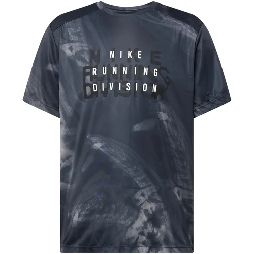 Nike Tehnička sportska majica 'Run Division Rise 365' siva / crna / bijela