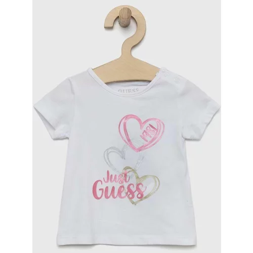 Guess Kratka majica za dojenčka bela barva