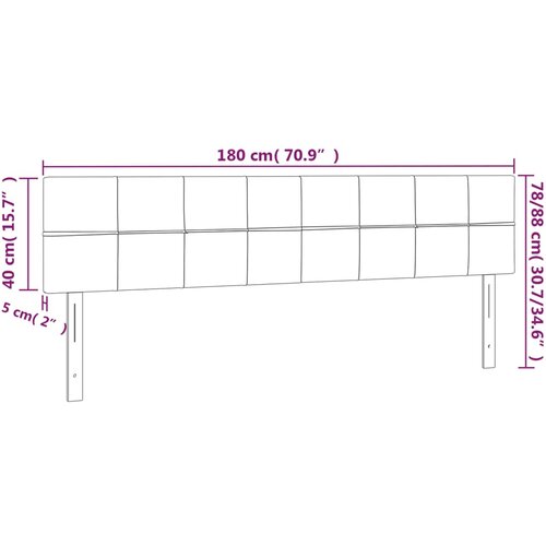  Uzglavlja plava 180x5x78/88 cm od tkanine Slike
