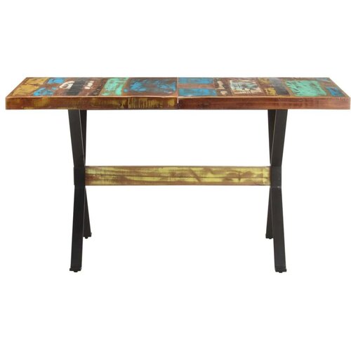  Blagovaonski stol 140 x 70 x 76 cm od masivnog obnovljenog drva Slike