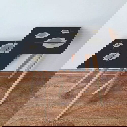 Hanah home 2Shp65 - black blackbeigegrey nesting table (2 pieces) Cene