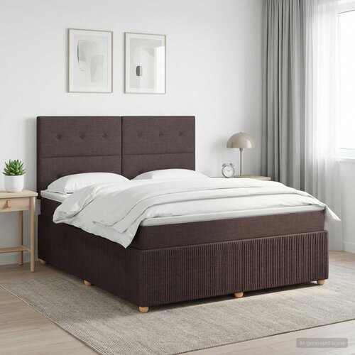  Boxspring krevet s madracem Tamno smeđa 180 x 200 cm Tkanina Cijene