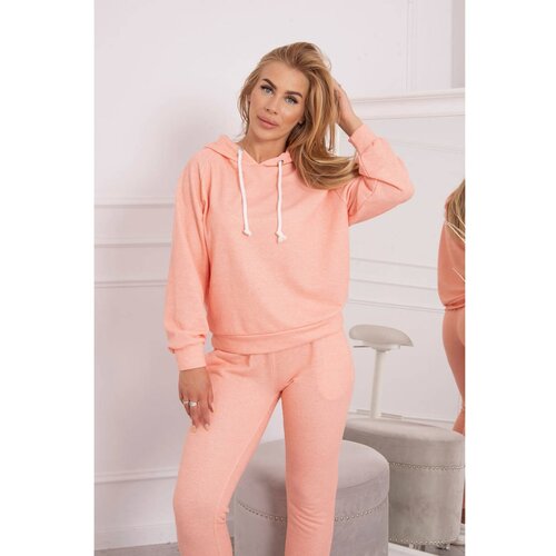Kesi Sweatshirt set with a hood apricot Slike