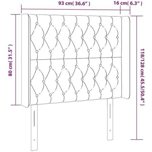  Uzglavlje tamnoplavo 93x16x118/128 cm bar&amp;scaron;unasto Slike
