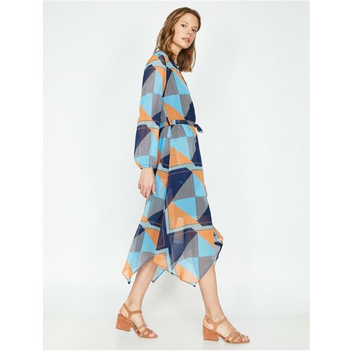 Koton Women&amp;#039;s Navy Blue Patterned Dress Slike