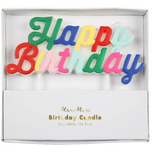 Meri Meri Svijeća za tortu Multicolor Happy Birthday –