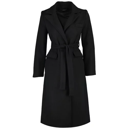 Trendyol Black Belted Oversize Cachet Coat